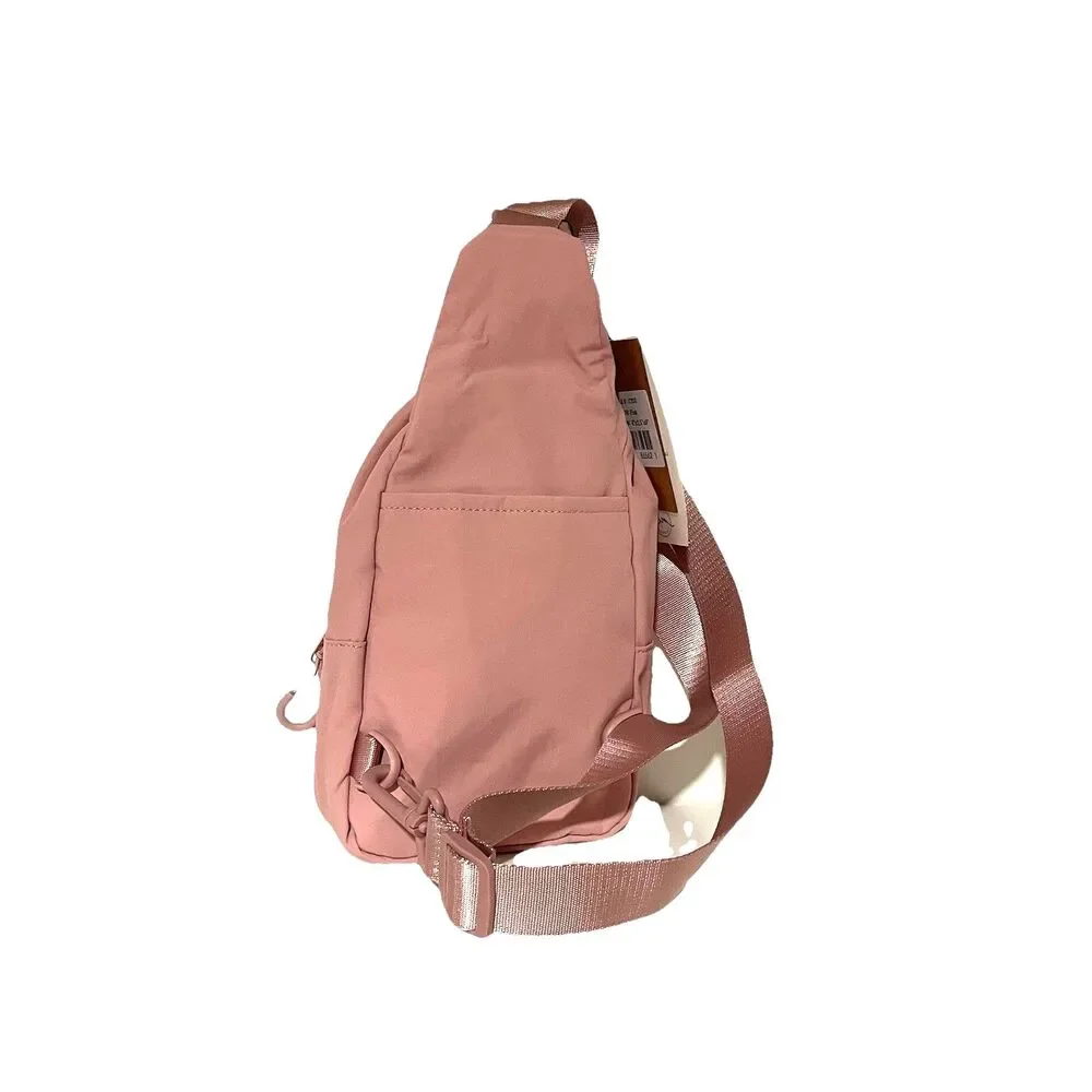 Pink Crossbody Multi Pocket Nylon Bag - Picture 3 of 3
